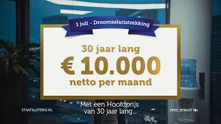 Staatsloterij  1 juli  Droomsalaristrekking 2018 [upl. by Yelik]