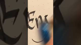 Calligraphy Writing with flourishing  Enjoy [upl. by Eixor746]