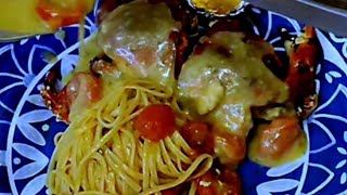 🇮🇹 Linguini con granchio cooking italiana [upl. by Ariamoy147]