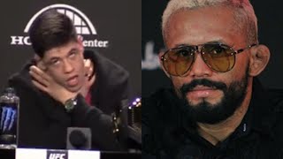 Deiveson Figueiredo tells Brandon Moreno You Throw Up and Your Weak  UFC 270 Press Conference [upl. by Eehsar]