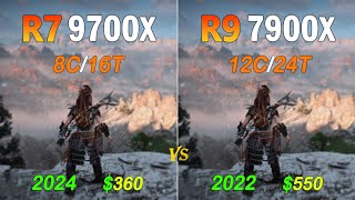 Ryzen 7 9700X vs Ryzen 9 7900X  How Much Performance Difference [upl. by Arras]