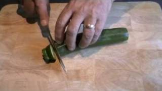 How to cut courgette slices [upl. by Aciretehs]