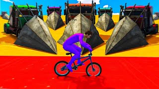 GTA V Online BMX vs CAMINHÃO GASOLINA  1 contra TODOS [upl. by Annodam]