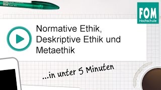 Normative Ethik deskriptive Ethik und Metaethik in unter 5 Minuten  Fast Forward Science 2016 [upl. by Arikaahs]