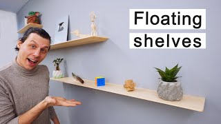 How To Make Super Strong and Thin Floating Shelves [upl. by Lucio665]