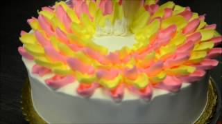 How to make a easy flower Cake [upl. by Enymsaj]