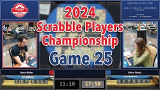 2024 Scrabble Players Championship  Game 25  Mack Meller vs Chloe Fatsis NWL [upl. by Donatelli100]