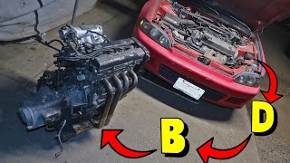 9295 Civic D15b7 To B20B Engine Swap [upl. by Lehman]