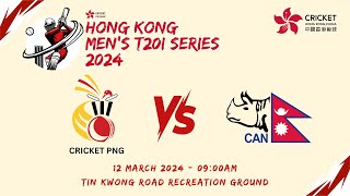 Hong Kong Mens T20I Series  Papua New Guinea vs Nepal [upl. by Annecorinne]