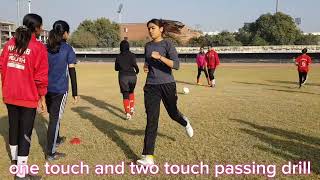 Football Coaching Passing Drill  Warming Up amp Shooting Drills for Girls Football Training [upl. by Sela537]