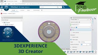 3DEXPERIENCE 3D Creator – Circular Pattern [upl. by Afton]