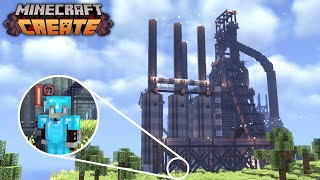 I Built a REALISTIC Steel Mill in Minecraft Create Mod [upl. by Sucam682]