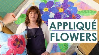 How to Appliqué Delphine Brooks The Flower Collection by Lewis and Irene [upl. by Haramat]