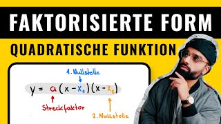 Faktorisierte Form  Quadratische Funktion  Nullstellenform Parabel Mathe  Herr Maqbool [upl. by Earezed868]