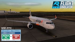 RFS  Real Flight Simulator Jetstar A320neo  Auckland NZAA To Brisbane YBBN  RFS Pro [upl. by Dorise]