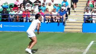 Francesca Schiavone Backhand Slice Slow Motion 210fps [upl. by Alehcim]