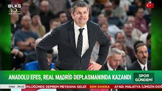 Anadolu Efes Real Madrid Deplasmanında Kazandı [upl. by Tnattirb]