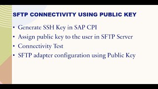 SAP CPI  Generate SSH key amp SFTP Connectivity Using Public key [upl. by Rosenzweig]