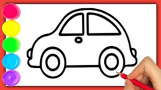 How To Draw A Car Easy Step By Step  Car Drawing Easy For Kids [upl. by Kavanagh]