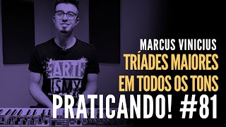 PRATICANDO 81 Tríades maiores em todos os tons Marcus Vinicius [upl. by Odlaner102]