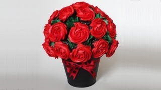 Cupcake Rose Bouquet for Valentines Day [upl. by Sager]