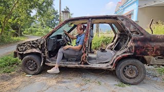 Girl repairs and restores old cars abandoned long ago [upl. by Adnoval]