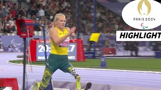 Para Athletics Womens Long Jump T63 Highlights 2024  Australia Vanessa Low Bags win Gold [upl. by Cressy]