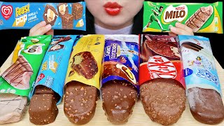 ASMR FEAST POP MILO CHOCOLATE ICE CREAM🍫 KITKAT MILO WALLS FEAST AICE COFFEE CRISPY KULKUL IGLOO [upl. by Early843]