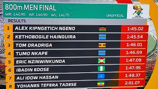 NGENO 🇰🇪 14502  DOUALA 24  23rd CAA African Athletics Senior Championships  Men’s 800m Final [upl. by Ecinuahs364]