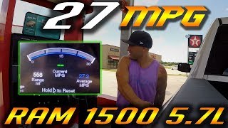 27 MPG in a RAM 1500 57L HEMI [upl. by Alleoj861]