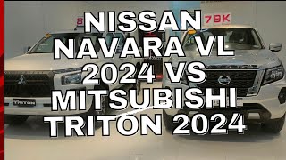 MITSUBISHI TRITON 2024 VS NAVARA VE 2024 MID MODEL COMPARO LOOKS [upl. by Ridglee835]