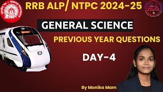 RRB ALPTECHNTPC 2024 General Science Previous Exam Paper Day4GS Classes For rrb alp rrb [upl. by Rapp454]