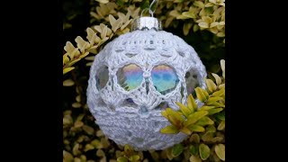 Bombka na szydełku wypełnienie 6 cm Crochet christmas bauble glass ball 6 cm ENG SUB [upl. by Britney]