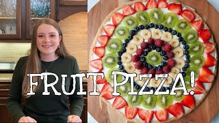 Delicious and Simple Fruit Pizza Recipe  How to Make Fruit Pizza [upl. by Geraldine]