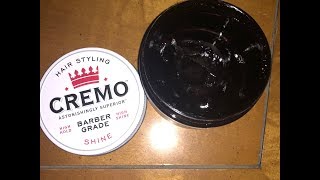 POMADE REVIEW Cremo Shine Pomade [upl. by Yartnod]