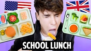 AMERICAN vs BRITISH School Lunch Food [upl. by Samau]