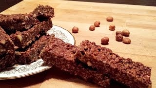 Barrette ai cereali con nocciola e cioccolato  Le video ricette di Lara [upl. by Enirroc]