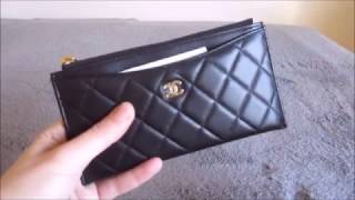 Chanel Wallet Long Card Holder  Review [upl. by Liane]