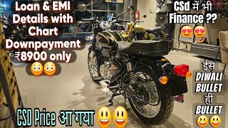 Relaunched Royal Enfield New Bullet Standard 350 Detailed Review  Loan amp EMI Details  CSD Price [upl. by Silenay]