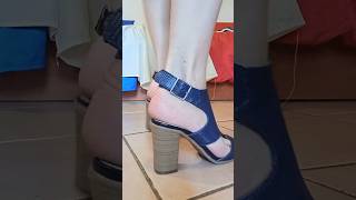 Lady Love with new high heel summer blue shoes 🎀 [upl. by Gnos]