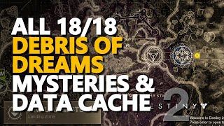 All Debris of Dreams Mysteries amp Data Cache Destiny 2 [upl. by Esinwahs]