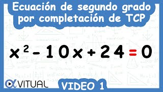 Solución de Ecuaciones Cuadráticas Completando el Trinomio Cuadrado Perfecto  Video 1 de 6 [upl. by Karel]