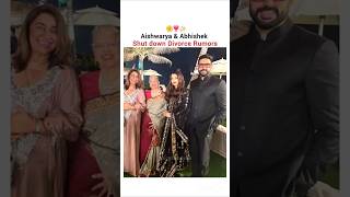 Aishwarya Abhishek shut down Divorce rumors❣️✨️ shorts ytshortsyoutubeshortsaishwarya abhishek [upl. by Vitus]