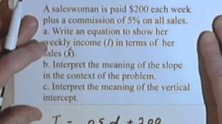Interpreting Slopes Intercepts and Points 07007b [upl. by Ian691]