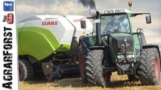 FENDT 926 VARIO mit CLAAS Quadrant 5200  Strohernte 2018 [upl. by Salaidh]