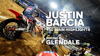 GoPro Justin Barcia  2022 Monster Energy Supercross  Glendale  450 Main 2 Highlights [upl. by Brynne361]