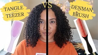 TANGLE TEEZER VS DENMAN BRUSH DUPE Which works best [upl. by Neirad]