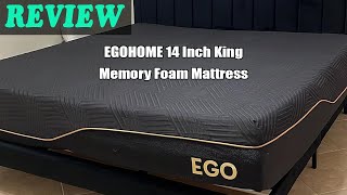 EGOHOME 14 Inch King Memory Foam Mattress Review 2024 [upl. by Merp13]