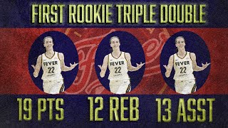 Caitlin Clark first WNBA rookie to get a Triple Double [upl. by Aduhey]