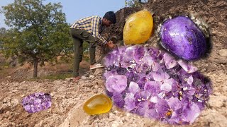 Uncovering Hidden Gems Rose Quartz Agate amp More amethyst Crystals hunting gems Diamond Miningquot [upl. by Acired]